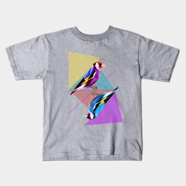 Low Poly Birds Kids T-Shirt by chrispocetti